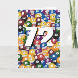 Tarjeta Balls De Billiard De Cumpleaños 72