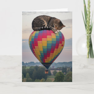 Tarjeta Balón de aire caliente de Tabby