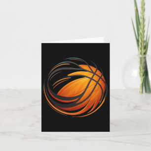 Tarjeta Balón de baloncesto con líneas