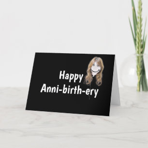 Tarjeta Balón de cumpleaños cara a negro