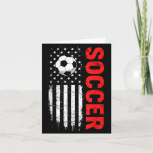 Tarjeta Balón de fútbol americano patriótico con bandera e