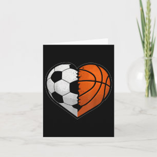Tarjeta Balón de Fútbol Baloncesto Corazón Amante del Depo