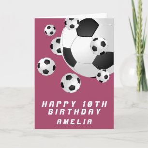 Tarjeta Balón de Fútbol Fútbol Infantil Cumpleaños Feliz N