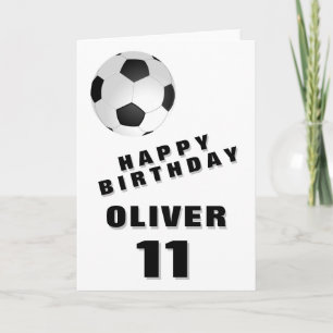Tarjeta Balón de Fútbol Soccer Niño Cumpleaños Feliz