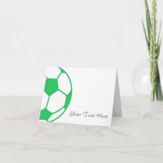 Tarjeta Balón de fútbol verde de Kelly