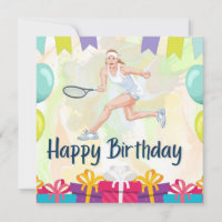 Balón de tenis con raqueta de tenis femenino