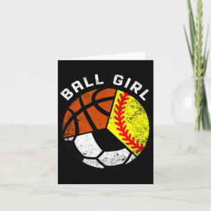 Tarjeta Baloncestista Chica Fun Softball Baloncestista Bal