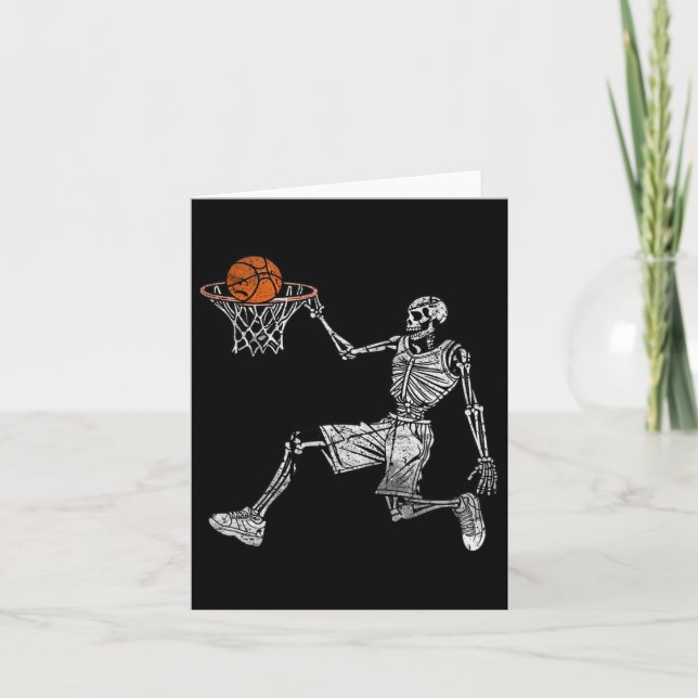Tarjeta Baloncestista Skeleton Halloween (Anverso)
