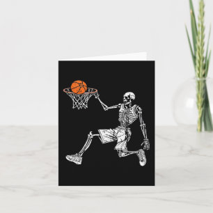 Tarjeta Baloncestistas del Halloween Skeleton Fun