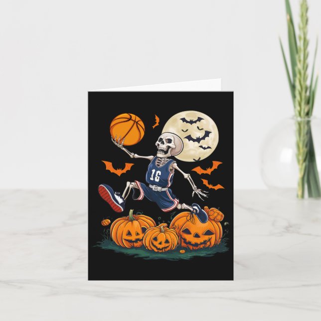 Tarjeta Baloncestistas Halloween Halloween Hombres Balonce (Anverso)