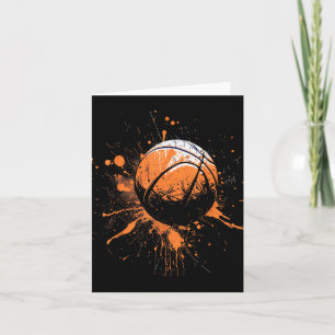 Tarjeta Baloncesto Acuarela Aficionado al Baloncesto Arte
