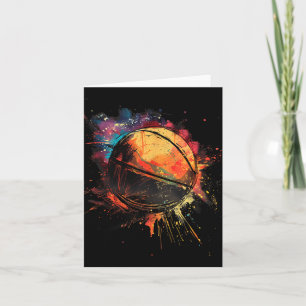 Tarjeta Baloncesto acuarela Baloncesto Jugador Dibujo Ar