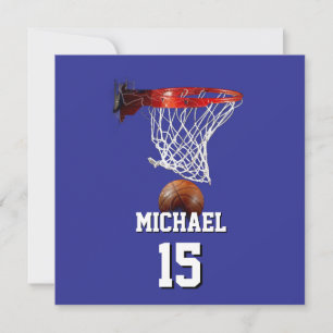 Tarjeta Baloncesto Agrega tu Nombre y Número Pop Art