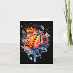 Tarjeta Baloncesto arte Baloncesto Hoop Colorful Water