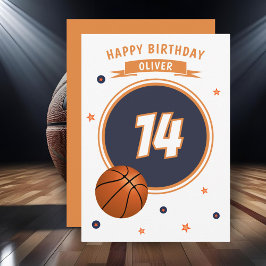 Tarjeta Baloncesto Ball Happy Birday Sports
