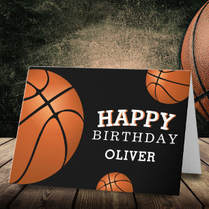Tarjeta Baloncesto Ball Sports Happy Birthday Kids