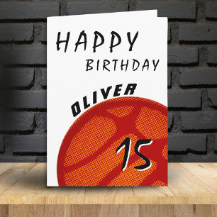 Tarjeta Baloncesto Baloncesto Deportes Niños Niños Felices