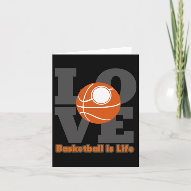 Tarjeta Baloncesto Baloncesto Es La Vida  (Anverso)