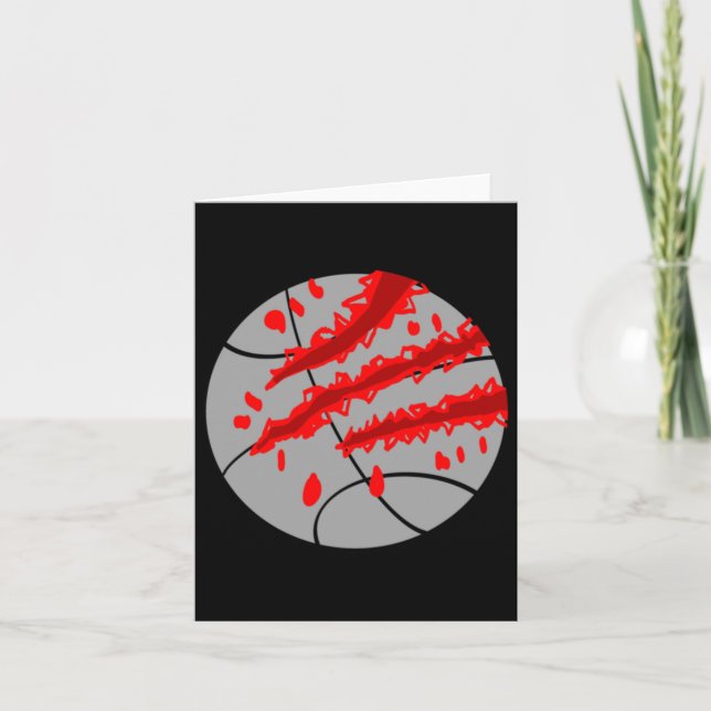 Tarjeta Baloncesto Con Colas Rojas (Anverso)