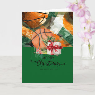 Tarjeta Baloncesto con temática de Navidades para jugador