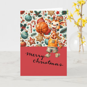 Tarjeta Baloncesto con temática de Navidades para jugador