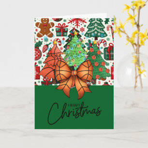 Tarjeta Baloncesto con temática de Navidades para jugador