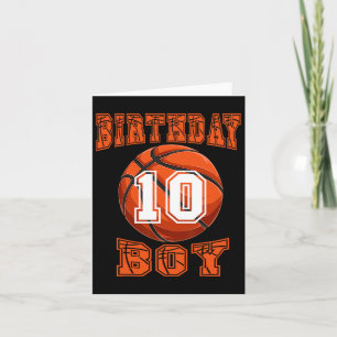 Tarjeta Baloncesto - Cumpleañero Niño 10 Años 10º Cumpleañ
