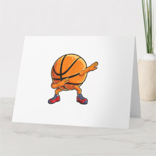 Tarjeta Baloncesto Dabbing Ball Graciosos Niños Hombres De