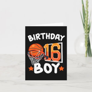 Tarjeta Baloncesto De 16 Años Decoración De Niño De 16 Año