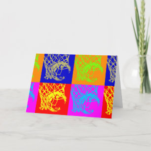 Tarjeta Baloncesto de arte pop