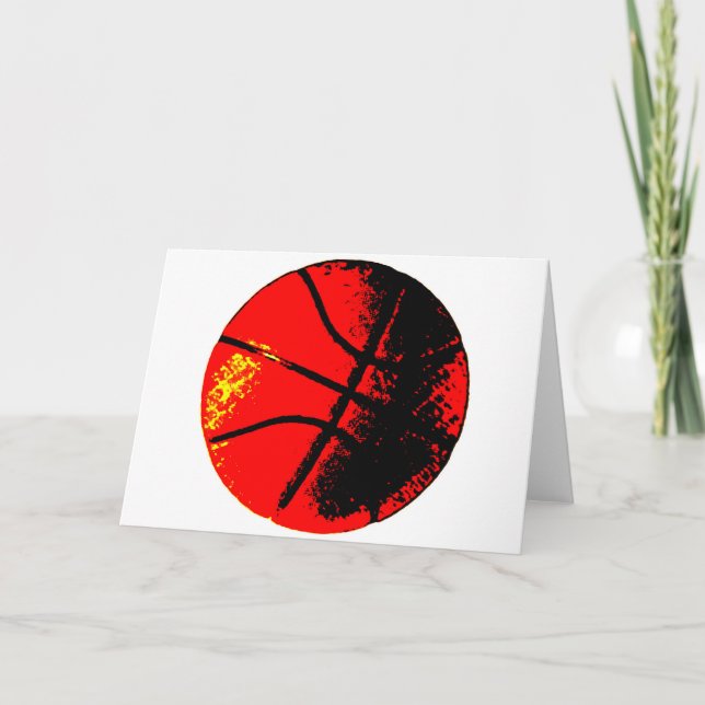 Tarjeta Baloncesto de arte pop (Anverso)