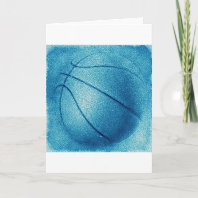 Tarjeta Baloncesto de arte pop azul (Anverso)