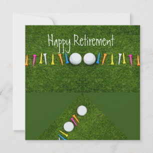 Tarjeta Baloncesto de golf con retiro feliz