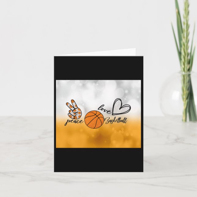 Tarjeta Baloncesto de Peace Love (Anverso)