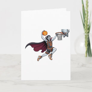 Tarjeta Baloncesto de vampiros Halloween Mate