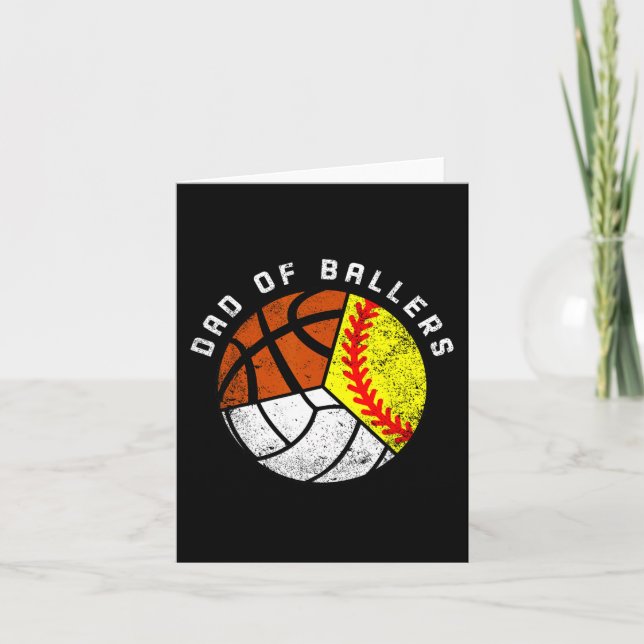 Tarjeta Baloncesto De Voleibol De Papá De Los Ballers (Anverso)
