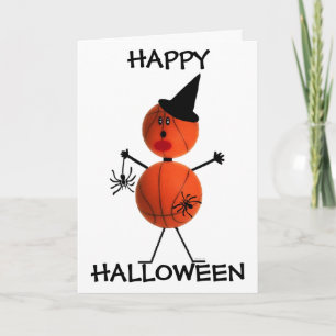 Tarjeta Baloncesto del feliz Halloween