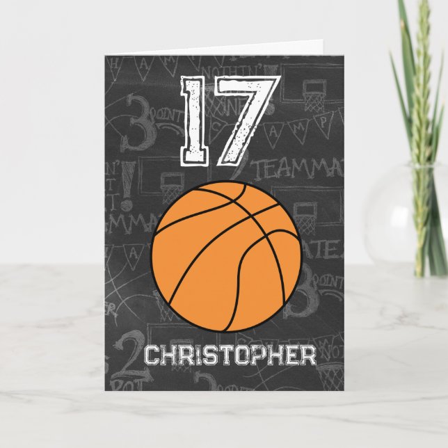 Tarjeta Baloncesto Deportivo 17 Aniversario (Anverso)