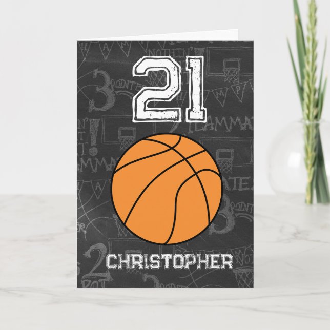 Tarjeta Baloncesto Deportivo 21 Aniversario (Anverso)