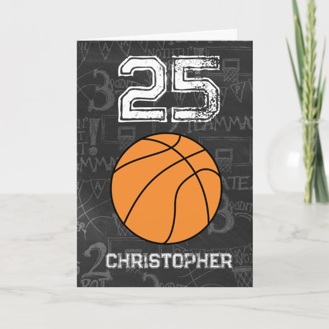 Tarjeta Baloncesto Deportivo 25º cumpleaños (Anverso)