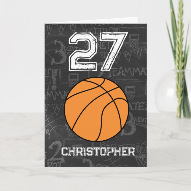 Tarjeta Baloncesto Deportivo 27 Aniversario (Anverso)