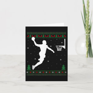 Tarjeta Baloncesto Dunking Navidad Jugador de Baloncesto f