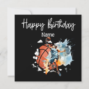 Tarjeta Baloncesto Feliz cumpleaños al jugador