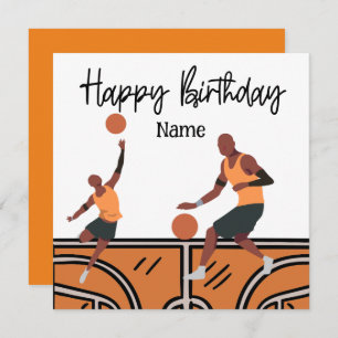 Tarjeta Baloncesto Feliz cumpleaños al jugador con jugador
