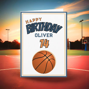 Tarjeta Baloncesto Feliz Cumpleaños Deportes