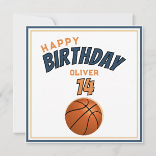 Tarjeta Baloncesto Feliz Cumpleaños Deportes