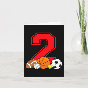 Tarjeta Baloncesto Fútbol Béisbol Fútbol De 2 Años De Edad