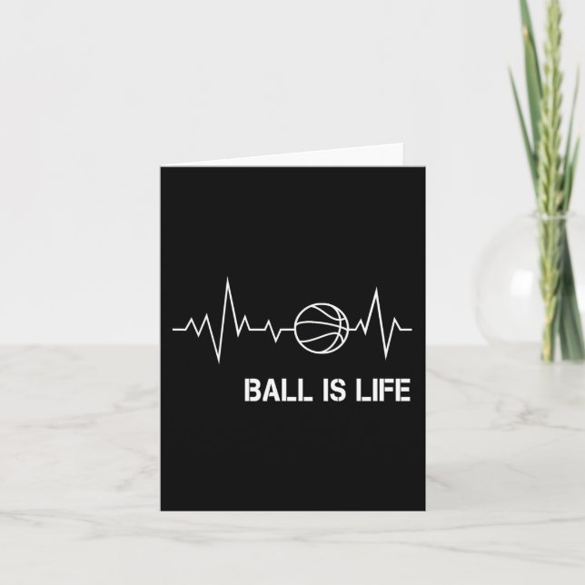 Tarjeta Baloncesto Heartbeat Big Balls My Life Baller Play (Anverso)