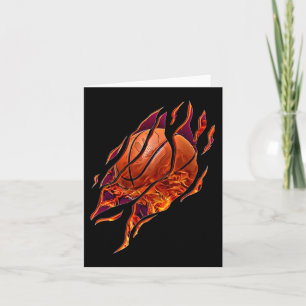 Tarjeta Baloncesto Incendio y Escratches Bball Player Spor
