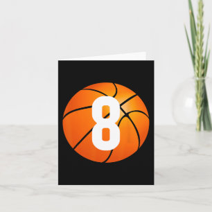 Tarjeta Baloncesto infantil - Cumpleaños de 8 años
